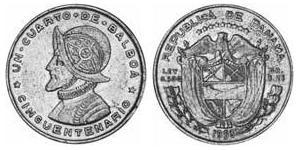 1/4 Balboa Panama Silber Vasco Núñez de Balboa (1475 – 1519)