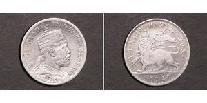 1/4 Birr Ethiopia (1270 - ) Argent Menelik II of Ethiopia ( 1844 -1913)