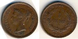 1/4 Cent Insediamenti dello Stretto (1826 - 1946) Rame 