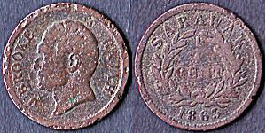 1/4 Cent Sarawak Rame 