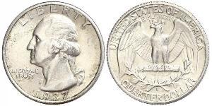 1/4 Dollar Vereinigten Staaten von Amerika (1776 - ) Kupfer/Nickel George Washington