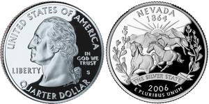 1/4 Dollar Vereinigten Staaten von Amerika (1776 - ) Silber George Washington
