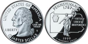 1/4 Dollar Vereinigten Staaten von Amerika (1776 - ) Silber George Washington