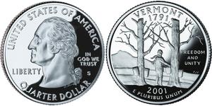 1/4 Dollar Vereinigten Staaten von Amerika (1776 - ) Silber George Washington