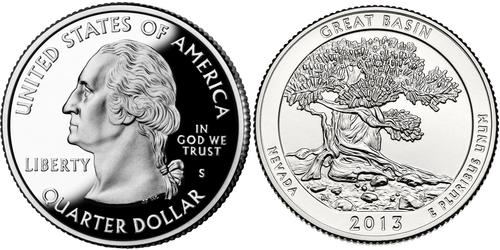 1/4 Dollar Vereinigten Staaten von Amerika (1776 - ) Silber George Washington
