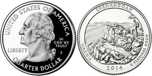1/4 Dollar Vereinigten Staaten von Amerika (1776 - ) Silber George Washington