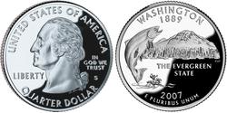 1/4 Dollar 美利堅合眾國 (1776 - ) 銀 乔治·华盛顿