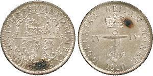 1/4 Dollaro Raj Britannico (1858-1947) Argento Giorgio IV (1762-1830)
