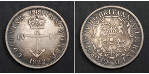 1/4 Dollaro Raj Britannico (1858-1947) Argento Giorgio IV (1762-1830)