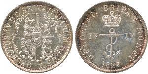 1/4 Dollaro Raj Britannico (1858-1947) Argento Giorgio IV (1762-1830)