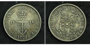 1/4 Dollaro Raj Britannico (1858-1947) Argento Giorgio IV (1762-1830)