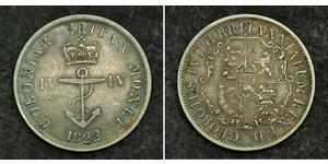 1/4 Dollaro Raj Britannico (1858-1947) Argento Giorgio IV (1762-1830)