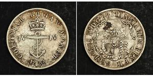 1/4 Dollaro Raj Britannico (1858-1947) Argento Giorgio IV (1762-1830)