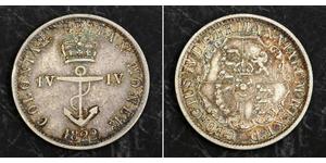 1/4 Dollaro Raj Britannico (1858-1947) Argento Giorgio IV (1762-1830)