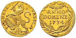 1/4 Ducat Suiza Oro 