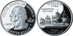 1/4 Dólar Estados Unidos de América (1776 - ) Níquel/Cobre George Washington