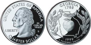 1/4 Dólar Estados Unidos de América (1776 - ) Níquel/Cobre George Washington