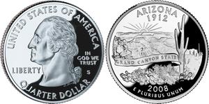 1/4 Dólar Estados Unidos de América (1776 - ) Níquel/Cobre George Washington