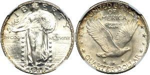 1/4 Dólar Estados Unidos de América (1776 - ) Plata 