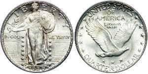 1/4 Dólar Estados Unidos de América (1776 - ) Plata 