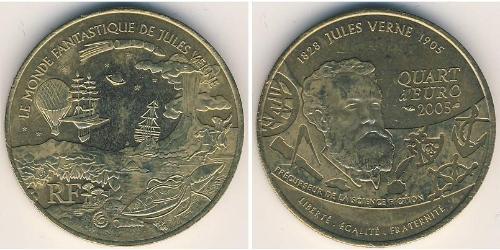 1/4 Euro Quinta Repubblica francese (1958 - ) Ottone 