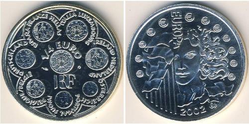 1/4 Euro Quinta República Francesa (1958 - ) Plata 