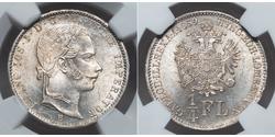 1/4 Florin Impero austriaco (1804-1867) Argento 
