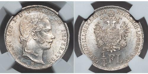 1/4 Florin Kaisertum Österreich (1804-1867) Silber 