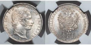 1/4 Florin Austrian Empire (1804-1867) Silver 