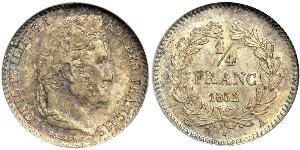 1/4 Franc Julimonarchie (1830-1848) Silber Louis-Philippe I (1773 -1850)