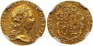 1/4 Guinea 大不列顛王國 (1707 - 1800) 金 喬治三世 (1738-1820)