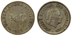 1/4 Gulden Antilles néerlandaises (1954 – 2010) Argent Juliana of the Netherlands (1909 – 2004)