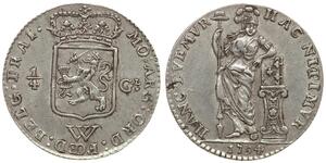 1/4 Gulden Países Bajos Plata 