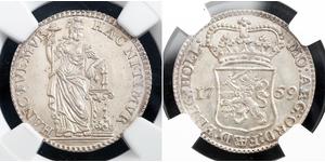 1/4 Gulden Provincias Unidas de los Países Bajos (1581 - 1795) Plata 