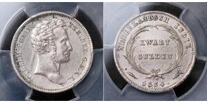 1/4 Gulden Reino de los Países Bajos (1815 - ) Plata 