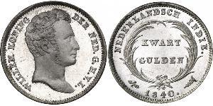 1/4 Gulden Reino de los Países Bajos (1815 - ) Plata 