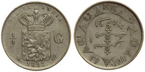 1/4 Gulden Niederlande Silber 