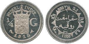 1/4 Gulden Netherlands Silver 