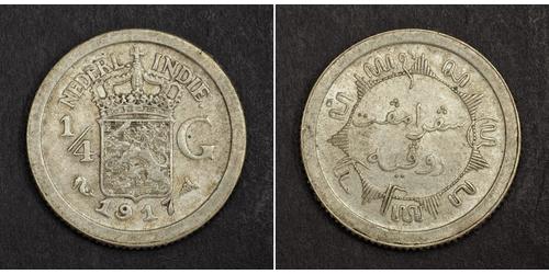 1/4 Gulden Netherlands Silver 