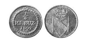 1/4 Kreuzer Margraviate of Baden (1112 - 1803) Copper 