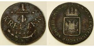 1/4 Kreuzer Austria Rame 