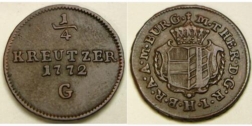 1/4 Kreuzer Austria Rame 