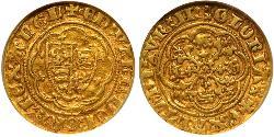 1/4 Noble Königreich England (927-1649,1660-1707) Gold Eduard III (1312-1377)