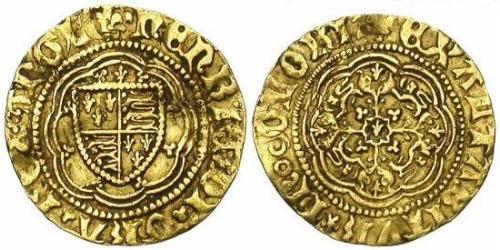 1/4 Noble Reino de Inglaterra (927-1649,1660-1707) Oro Enrique VI (1421-1471)