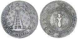 1/4 Pagoda Compañía Británica de las Indias Orientales (1757-1858) Plata 