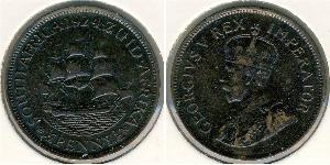 1/4 Penny Südafrika (1910 - ) Bronze George V (1865-1936)
