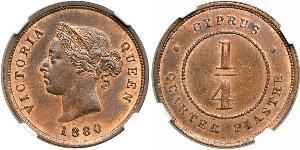 1/4 Piastre British Cyprus (1878 - 1960)  Victoria (1819 - 1901)