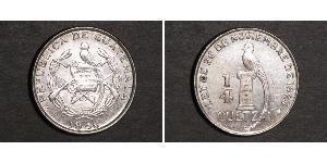 1/4 Quetzal Guatemala (1838 - ) Argent 