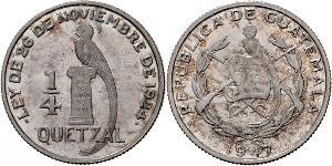 1/4 Quetzal Guatemala (1838 - ) Argento 
