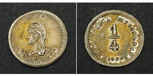 1/4 Real Messico Argento 